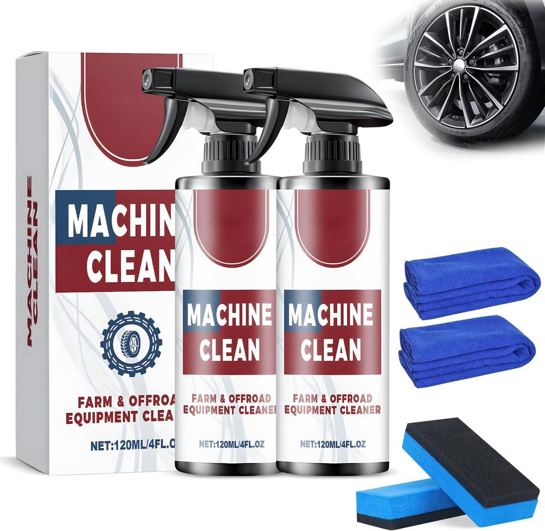 2Pcs Machine Clean Spray, Supplies Machine Clean Outdoor All-Purpose Cleaner, Heavy-Duty Outdoor All Purpose Cleaner - 4 Oz