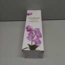 Jusdreen White Orchid Centerpiece in Glass Vase, 14.5 Inch Artificial Phalaenopsis with Potting for Home Office Decor, Table Centerpiece