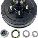 Heavy Duty 10" x 2-1/4" Trailer Brake Hub Drum, 5 on 4.5" for 3500 Lbs Axle | Direct Replacement for 008-247-05, 84546 | Precision-Fit 5 on 4.5" Bolt Pattern | Durable Chrome Steel & Anti-Rust Coating
