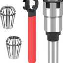 1/2" Shank Router Collet Extension Rod Chuck Holder ER20 Extender Adapter Woodworking Milling Bit Convert 1/2", 1/4" Shank Router Bit with ER20 Spring Collet 6.5mm 12.7mm