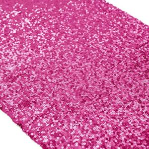 ShinyBeauty Hot Pink Sequin Table Runner 12x108-Inch Wedding Shower Decorations Fuchsia Table Runner-Pack of 5 ShinyBeauty Hot Pink Sequin Table Runner 12x108-Inch Wedding Shower Decorations Fuchsia Table Runner-Pack of 5