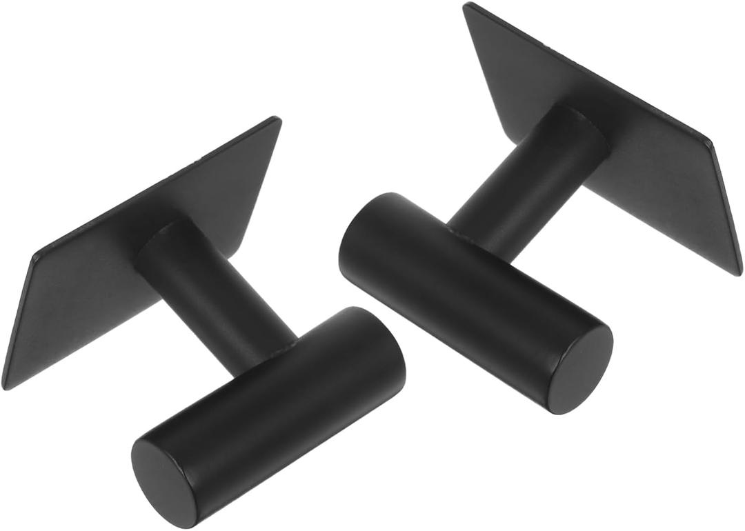 Zerodeko 2pcs Adhesive Towel Hooks Coated Metal Hooks for Backpacks Bathrooms Coat Hangers Easy Install
