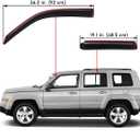 Lightronic Extra Durable Clip-on in-Channel Auto Vent Window Visors, Fits 2007-2017 Jeep Patriot, UV Protection Rain Guards, Original Wind Deflectors, Smoke, 4-Pcs