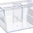 Pawfly Aquarium Fish Breeding Box Acrylic Hatchery Incubator Tank with Suction Cups Medium Isolation Box for Baby Fish Shrimp Betta and Guppy