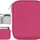 6-7 Inch Protective Sleeve Carrying Case for 7" Kindle Paperwhite and Kindle Colorsoft Signature Edition, 6" Kindle, 6" Kobo Clara BW/Colour, 7" Kobo Libra Colour/E-Reader, Raspberry