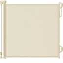 Retractable Safety Baby Gate or Mesh Dog Gate,Durable Portable Mesh Retractable Gate,Easy to Use for Stairs, Doorways, Hallways, Indoor, Outdoor, 33.5" Tall, Up to 45" Wide, Cream