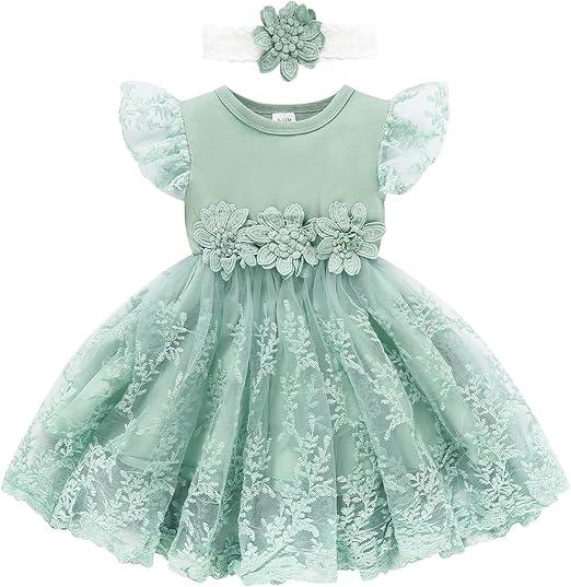 Toddler Girls Summer Tulle Dress with Ruffles Sleeveless Casual Floral Baby Dress 2-3Y Toddler Girls Summer Tulle Dress with Ruffles Sleeveless Casual Floral Baby Dress 2-3Y