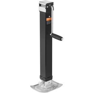 VEVOR 8000lbs Heavy-Duty Square Direct Weld on RV Jack, 15-1/4 Inches Lift, Adjustable Drop Leg, for Lifting RV, Horse, Utility, Yacht Trailers, TJD-7000S