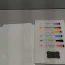 4 PACK Magnetic Dry Erase Board Sheet for Fridge, 12"x8" Erasable Refrigerator WhiteBoard w/ 6 Markers & 1 Eraser- Smooth and Flexible Small Magnet Blank Notepad for Home Kitchen Organizer and Planner