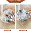 Aluminum Foil Food Covers, Aluminum Foil Insulation Cover, Reusable Heat Insulation Fresh-Keeping Elastic Food Covers 60Pcs