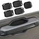 Door Bowl Scratch Protector for 2018-2025 2026 Jeep Wrangler JL JLU & Gladiator JT 4 Doors Exterior Door Handle Bowl Cover Trim Guard Accessories (Glossy Carbon Fiber)