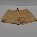 BRISIRA Mens Swim Trunks Swim Shorts Quick Dry 5 inch Inseam Beach Shorts with Compression Liner and Zipper Pocket (36, Khaki)
