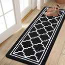 Buganda Indoor Door Mat, Dirt Resistant Doormat, 70x23, Black