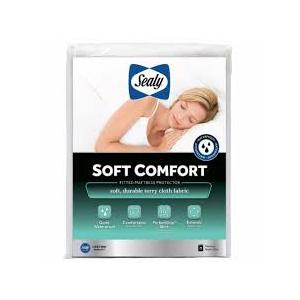 Sealy® Soft Comfort Waterproof Fitted Mattress Protector King - White, King