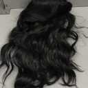 UNNYMGER Black Wig With Bangs Curly Wavy Wig For Women Long Natural Black Wavy Wigs Skinfriendly Synthetic Fibersc For Festival Holiday Use 26In