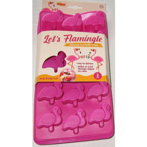 LET'S FLAMINGLE Silicone Ice Mold Trays 2 Pack Makes 30 Total ...