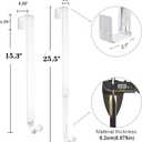 2 Pack Adjustable Length Wreath Hanger Christmas Decoration for Front Door,Extends from 15 - 24 Metal Wreath Hooks Over The Door for Party Decoration, Hanging Clothing, Towels, WreathsWhite