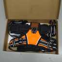 PHOEPET No Pull Dog Harness Medium Reflective Front Clip Vest with Handle,Adjustable 2 Metal Rings 3 Buckles,[Easy to Put on & Take Off](M, Orange)