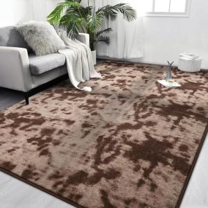 FlyDOIT Large Area Rugs for Living Room Bedroom, 7x10 Ft Tie-Dyed Brown Ultra Soft Comfy Thickened Memory-Foam Indoor Carpets, Cozy Modern Floor Rug for Boys Girls Playroom Dorm Nursery Home Dcor FlyDOIT Large Area Rugs for Living Room Bedroom, 7x10 Ft Tie-Dyed Brown Ultra Soft Comfy Thickened Memory-Foam Indoor Carpets, Cozy Modern Floor Rug for Boys Girls Playroom Dorm Nursery Home Dcor