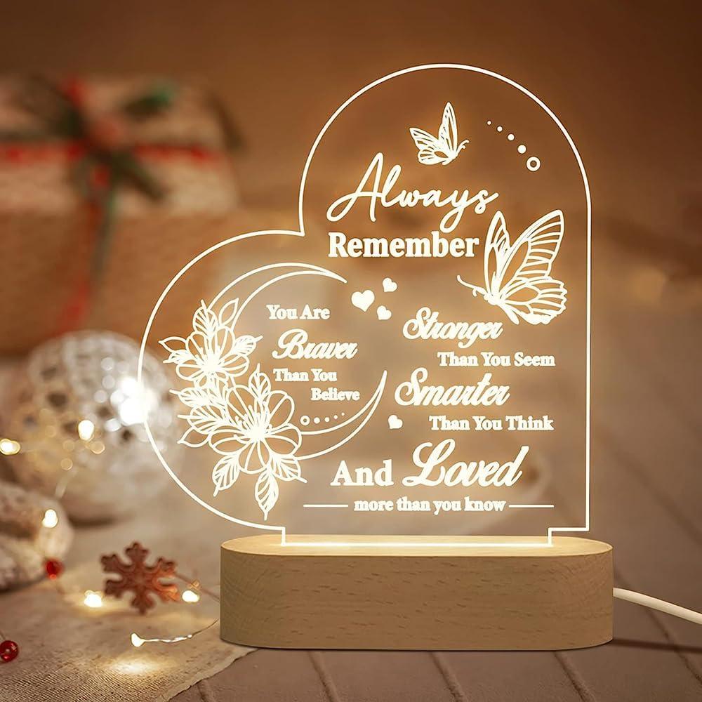 2 x 3D Illusion Lamp I Love You Night Light for Best Friend, Sister, Women - Soft Warm White LED Wooden Table Lamp 2 x 3D Illusion Lamp I Love You Night Light for Best Friend, Sister, Women - Soft Warm White LED Wooden Table Lamp