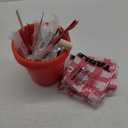 21 Pcs Seafood Tools Set Seafood Boil Party Supplies - Tablecloth Crab Crackers Scissors Lobster Sheller Hammer Shellfish Forks Cracker Red Plastic Bucket for Lobster Crab Food Party