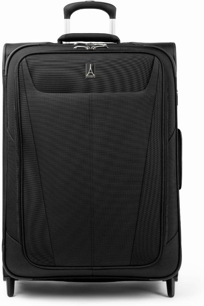 Travelpro Maxlite 5 Softside Expandable Upright 2 Wheel Checked Medium Luggage, Lightweight, 26-Inch Black