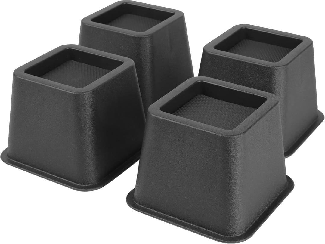 BTSD-home Bed Risers 3 inch Heavy Duty Furniture Risers for Sofa Couch Great for Under Bed Storage Set of 4