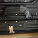 Zipperless Luggage, 22.4x15.4x9.4 Aviation Certified, Polycarbonate Aluminum Hardshell, Expandable Carry-On Luggage with Spinner Wheels, Hardshell Luggage, 20 Inch Cabin (black)