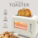 WILLOW Eco Series 2 Slice Toaster with Clear-View Window, 6 Shade Settings, 900W Retro Toaster with Extra Wide Slots, Bagel, Cancel, & Defrost Buttons, Toasters 2 Slice w Crumb Tray for Easy Cleanups
