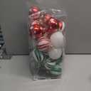 2.36" Christmas Tree Ball Ornaments, Christmas Ball Decoration Set for Fall Halloween Decor Red Green and Gold Christmas Ball Shatterproof Hanging Tree Ornament Set for Christams Tree 