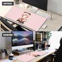 Just a Girl Who Loves Pigs Gaming Mouse Pad – 12x31.5in Non-Slip Rubber Desk Mat with Cute Pig Floral Design – Large Extended Pink Mousepad for Office Home Laptop – Game Deskmat Gifts Decor