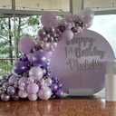 Butterfly Balloons Arch Garland Kit,Light Pastel Metallic Purple Balloons with Lavender Lilac Foil Butterfly for Girl's Birthday Baby Shower Wedding Mother's Day Valentines Party Decorations