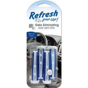 Refresh Your Car! E300888702 Auto Vent Stick, New Car, 4 Per Pack