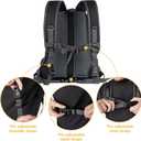WOYYHO Pet Dog Carrier Backpack Small Dog Front Backpack Ventilated Dog Carrier Backpack with Storage Pockets, Adjustable Straps & Safety Belt for Travel Hiking Outdoor (Size L: 10-14 lbs, Black)