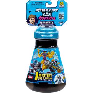 MRBEAST LAB Hybrids Single Pack Figure, 20 to Collect | Blind box figures with 10 points of articulation, 4-inch scale, 4-piece armor set, and mix-and-match parts