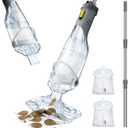 InoKraft Cordless Pool Vacuum Cleaner, Rechargeable, Handheld Pool Vacuum for Above Ground and Inground Pools, Transparent Head, 59 Extendable Pole, for Leaves, Debris, Shallow Steps, Gray