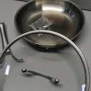 12 Inch Tri-Ply Stainless Steel Frying Pan, Frying Pan with Lid, PFOA/PTFE Free Skillet, Induction Cooking Pans, Dishwasher & Oven Broiler Safe 600F, Professional Cookware, Heavy Duty & Even Heat