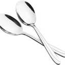 Anbers 8 Pieces Large Serving Spoons, 9.45 Inches, Stainless Steel Catering Serving Spoons