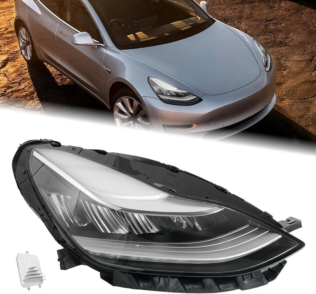 RH With Module LED Headlight Fits 2017 2018 2019 2020 Tesla Model 3