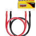4 AWG Battery Cable, Flexible Inverter Cables 3 Feet with 3/8" Terminals OFC Pure Copper 4 Gauge Welding Wire for Automotive Solar Marine Boat RV Car Motorcycle (Red + Black 3FT Pair)