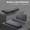 AUPAI for Samsung Galaxy S25 Plus Wallet Case with Credit Card Holder, PU Leather RFID Blocking Folio Flip Kickstand Magnetic Clasp Protective Phone Cover for Women Men Black