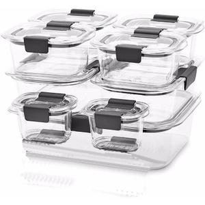 Rubbermaid Brilliance Microwavable Food Storage Container Set, 18-Piece