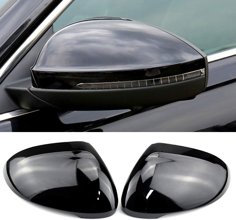Carbon Mirror Cover Caps For VW Passat B8 2015-2020 Arteon 2016-2020 3G0857537H-3G0857538H Car Accessories(Bright black)