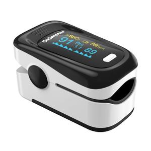 Fingertip Pulse Oximeter with Fast & High-precision SpO2 Measurement, Blood Oxygen Saturation & Pulse Rate Monitoring, OLED Screen with Large Fonts (Black & White)