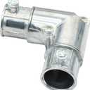 Xadnitu 10 Pieces 1/2" EMT to EMT 90 Degree Connector, Inside Corner Pulling Elbows, Metallic Die-Cast Capped Coupling Conduit Fitting for Factory, Garden Pipes
