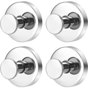 Suction Cup Hooks for Shower,No Drill Towel Hooks for Bathroom Wall, Kitchen, Glass, Mirror, Tile - Ideal for Hanging Towels, Robes, and Loofahs (Mirror-4pcs)