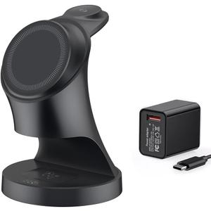 Wireless Charger,3 in 1 Magnetic Wireless Charger Stand, Fast Wireless Charging Dock for iPhone16/15/14/13/12 Series, Apple Watch Series, AirPods Pro. (Black)