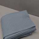 PHF Pre-Washed Cotton Waffle Weave Blanket King Size for Bed,Snag Proof Throw Blanket for Couch Spring Summer Lightweight Breathable,Oeko-TEX Certified,Machine Washable, Home Decor GiftDusty Blue