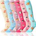 Compression Socks for Women Knee High Comfort Circulation Support Socks for Women Men Athletic Running Cycling (S-M)