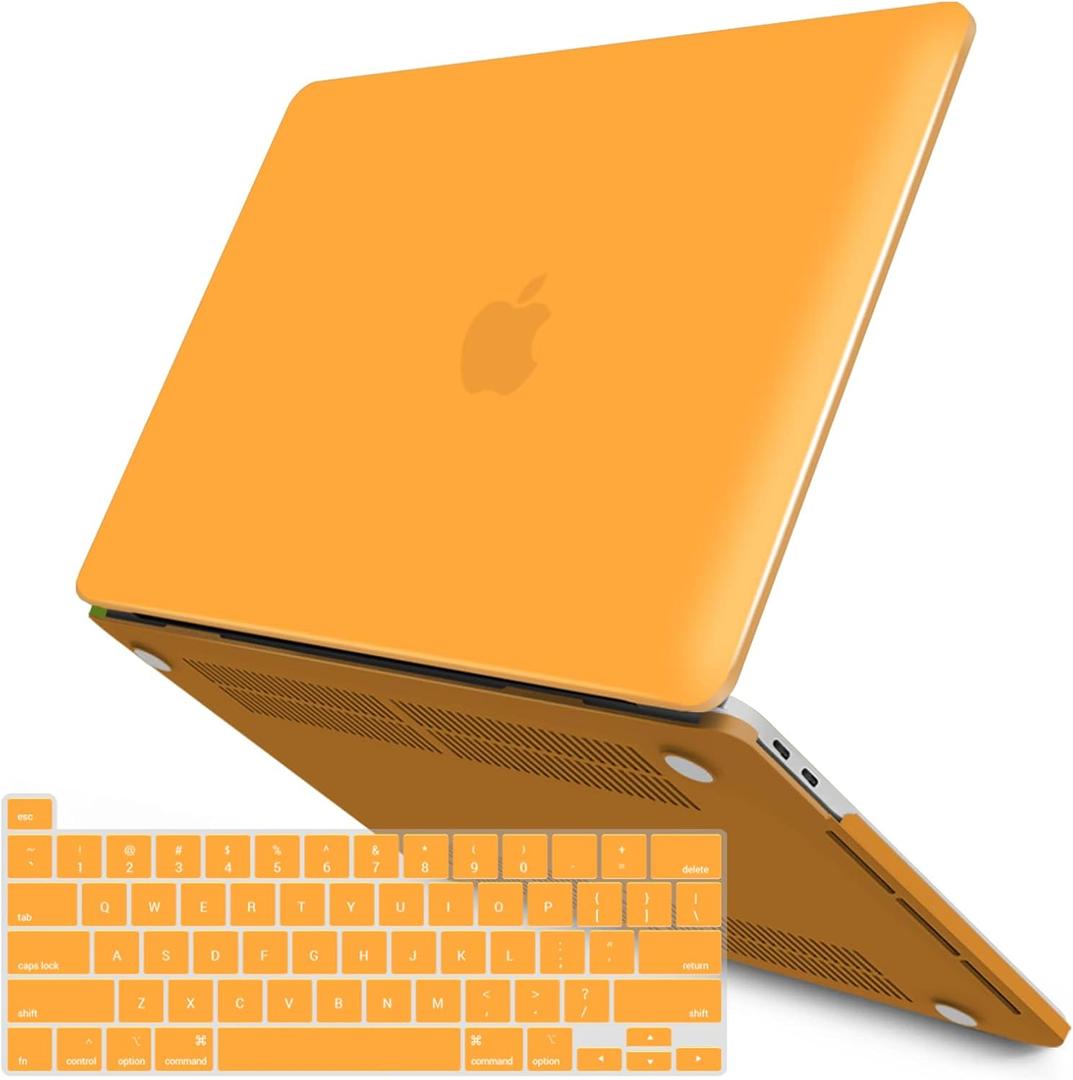 IBENZER Compatible with MacBook Pro 13 Inch Case M2 M1 2026 2025 2024 2023 2022 A2338 A2289 A2251 A2159 A1989 A1706 A1708, Hard Shell Case & Keyboard Cover for Mac Pro 13, Marigold, T13MAGD+1A